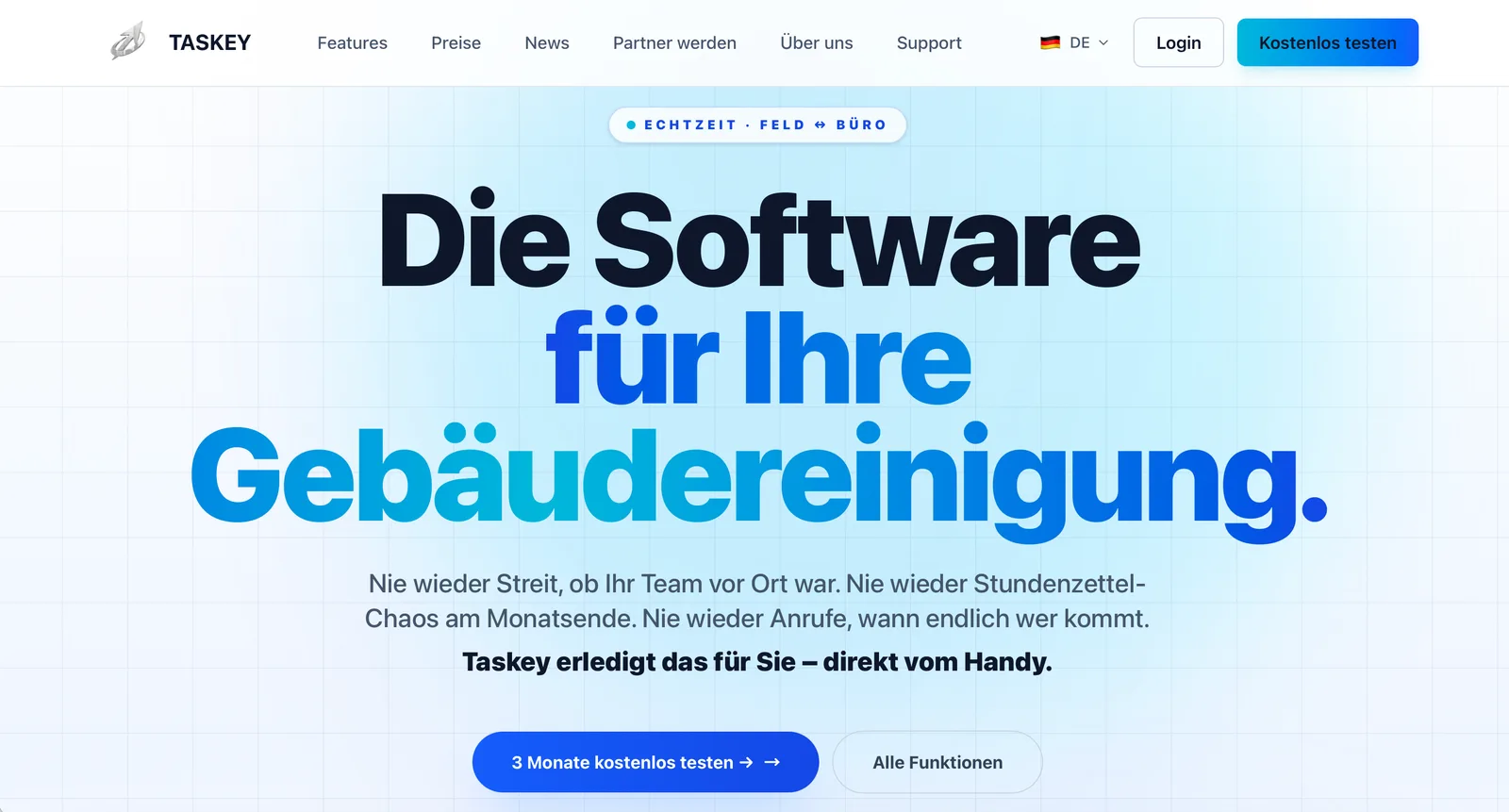 Taskey App – SaaS-Landingpage von Fylu
